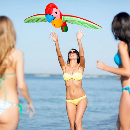 Inflatable Parrot Party Toy | PVC Tropical Bird Decoration for Beach, Pool & Hawaiian Party Games