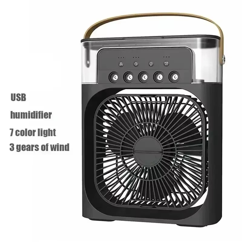 3-in-1 Portable Mini Air Cooler | USB Cooling Fan, Humidifier & LED Night Light for Home & Office