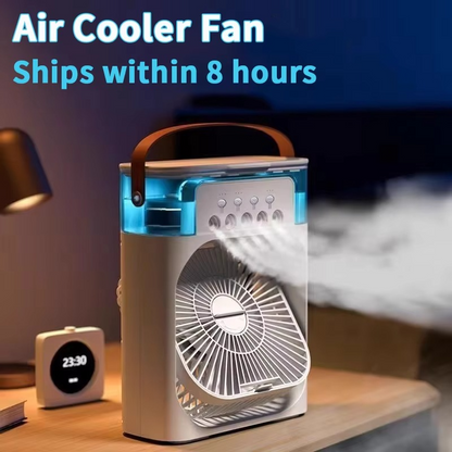 3-in-1 Portable Mini Air Cooler | USB Cooling Fan, Humidifier & LED Night Light for Home & Office