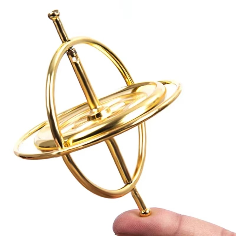 Anti-Gravity Finger Gyroscope Spinner | Self-Balancing Metal Fidget Spin Toy | Stress Relief & Educational Desk Toy