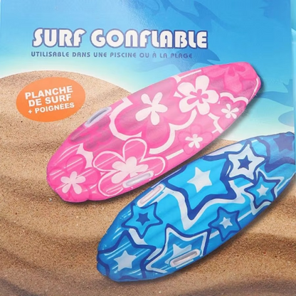 Inflatable Surfboard Beach Toy | Tropical Pool Float & Luau Party Decoration | Summer Beach Party Prop