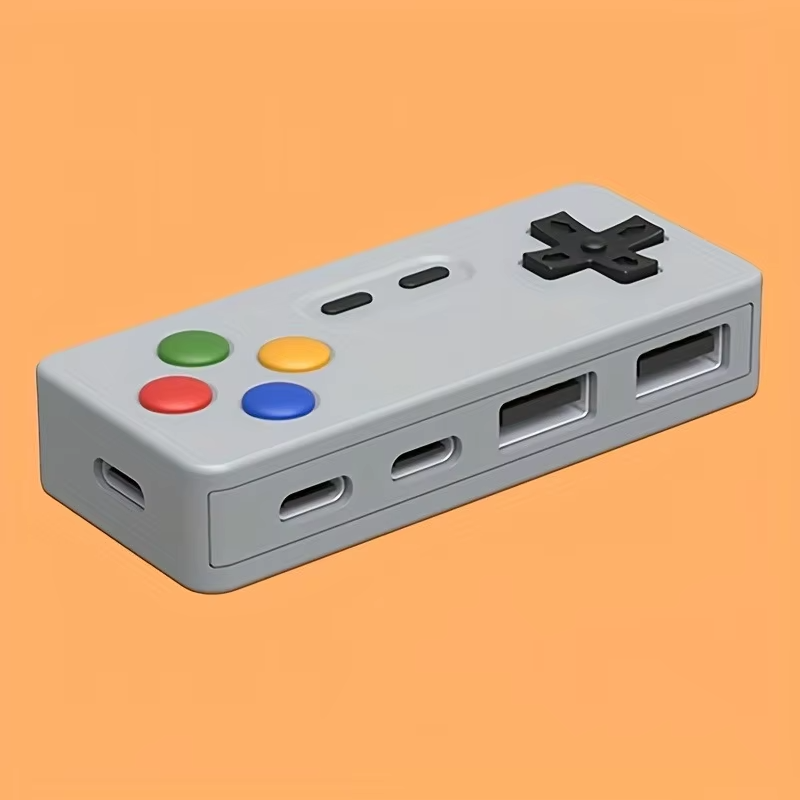 4-in-1 USB & USB-C Hub | Portable USB Expander with 2 USB-A & 2 USB-C Ports for Laptop, PC & Mac