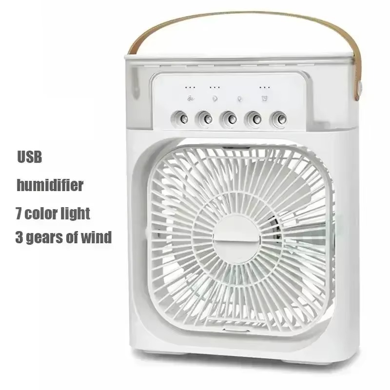 3-in-1 Portable Mini Air Cooler | USB Cooling Fan, Humidifier & LED Night Light for Home & Office