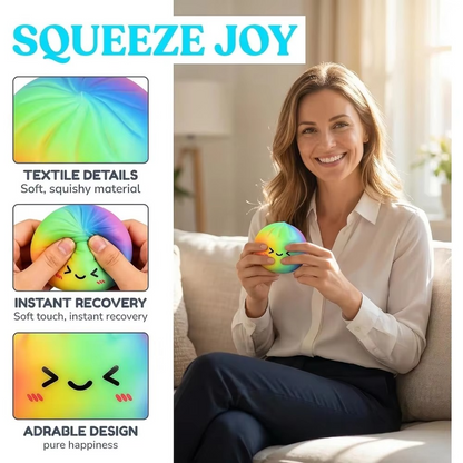 Rainbow Dumpling Squishy Stress Relief Toy | Slow Rising Fidget