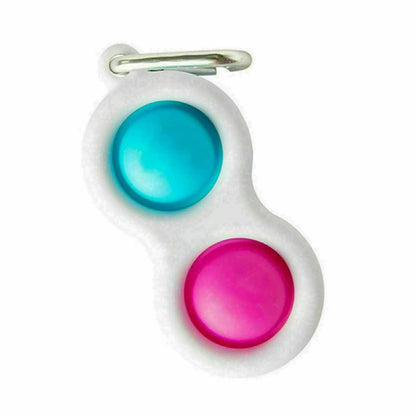 Simple Dimple Fidget Keyring Toy – Silent Sensory Pop Keychain for Kids & Adults