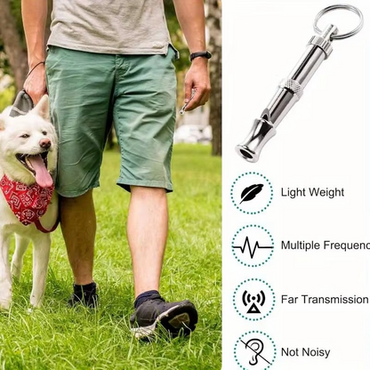 Adjustable Dog Training Whistle with Keychain | Professional Recall & Obedience Whistle for Dogs | 1 or 2 Pack