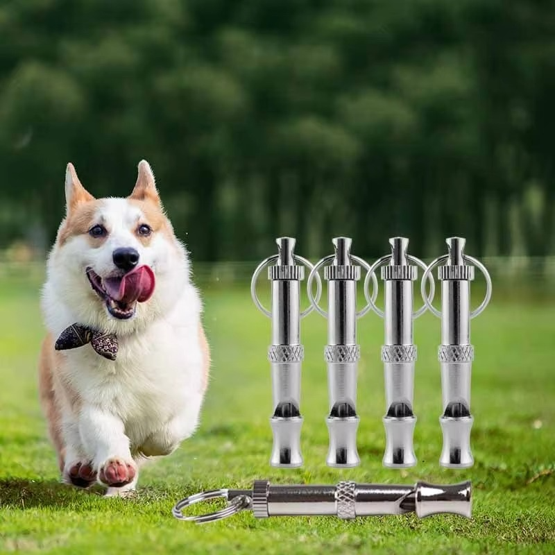 Adjustable Dog Training Whistle with Keychain | Professional Recall & Obedience Whistle for Dogs | 1 or 2 Pack