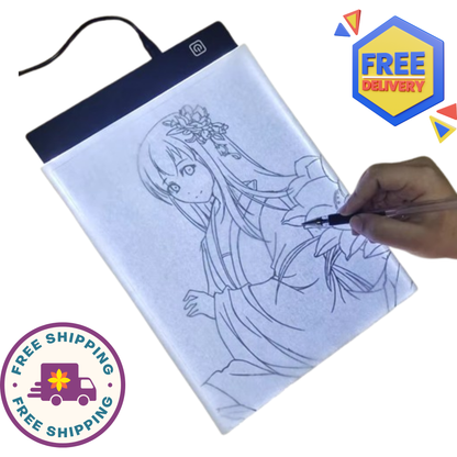 A4 LED Drawing Copy Board for Kids – 3-Level Dimmable Light Pad for Tracing, Sketching & Creative Learning