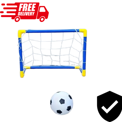 Portable Micro Soccer Goal Set – Mini Football Goal with Net, Ball & Pump | Indoor & Outdoor Training for Kids