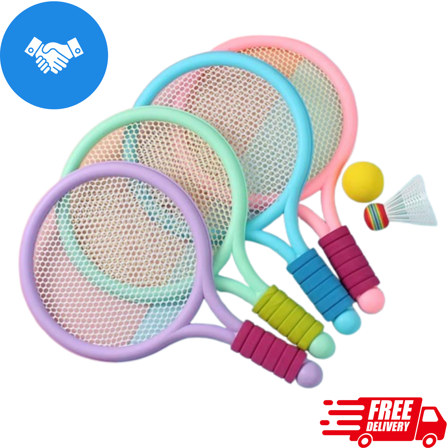 Kids Badminton & Tennis Racket Set – Outdoor Sports Toy Set for Children Aged 3–12 | Garden, Beach & Park Games