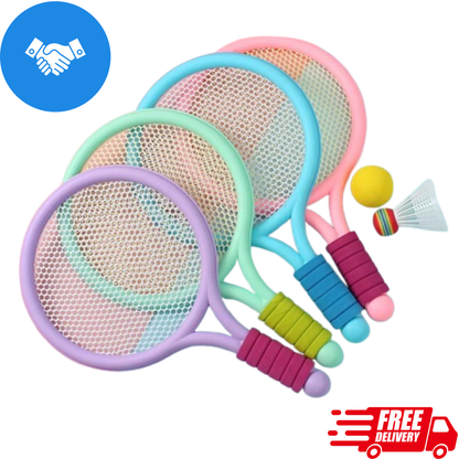 Kids Badminton & Tennis Racket Set – Outdoor Sports Toy Set for Children Aged 3–12 | Garden, Beach & Park Games