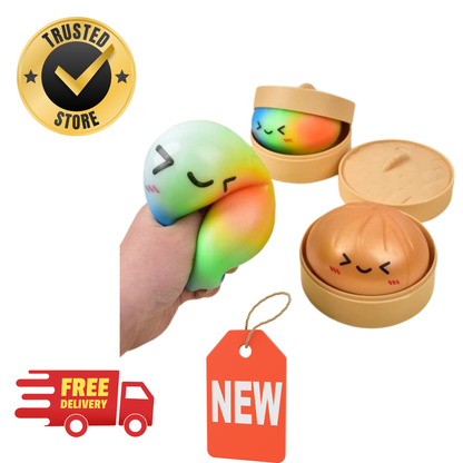 Rainbow Dumpling Squishy Stress Relief Toy | Slow Rising Fidget