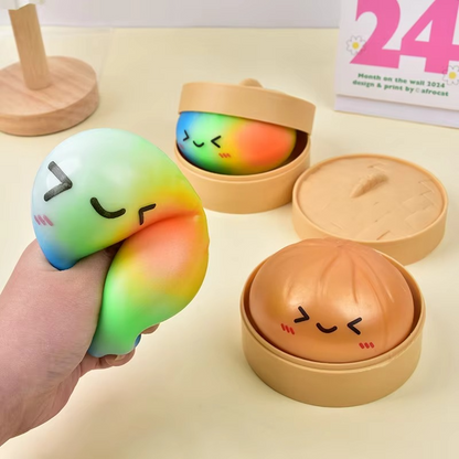 Rainbow Dumpling Squishy Stress Relief Toy | Slow Rising Fidget