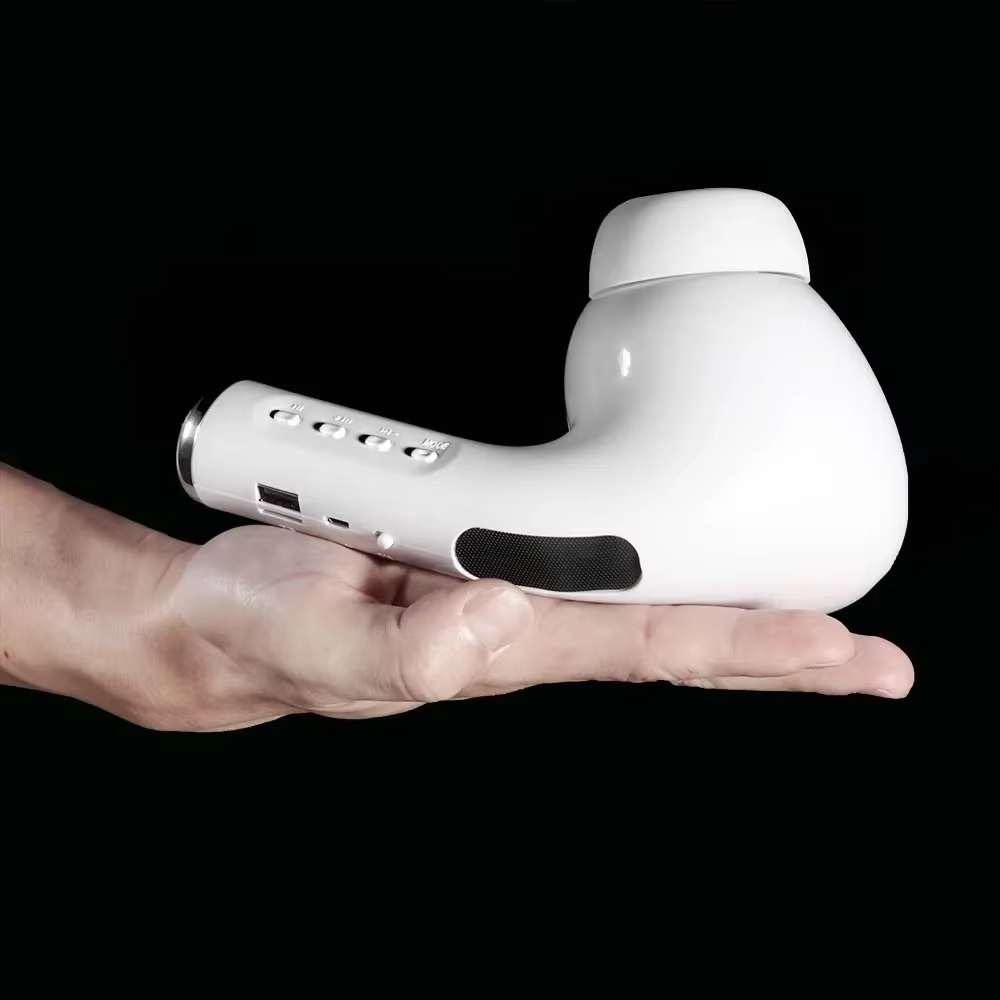 Portable Bluetooth Speaker with Headphone Design | Wireless Stereo Speaker with FM Radio & USB Rechargeable Battery