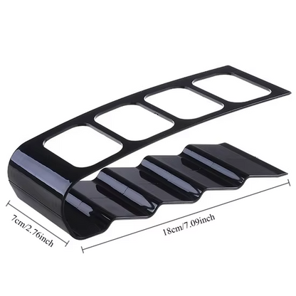 4-Compartment Remote Control Organizer | Multi-Purpose Desktop Storage Holder for Remotes, Phones & Office Accessories