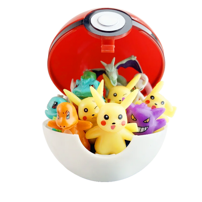 24PCS Pokémon Mini Figures Set – Pikachu Pokeball Tomy Anime Action Model Toys Collection Gift for Kids