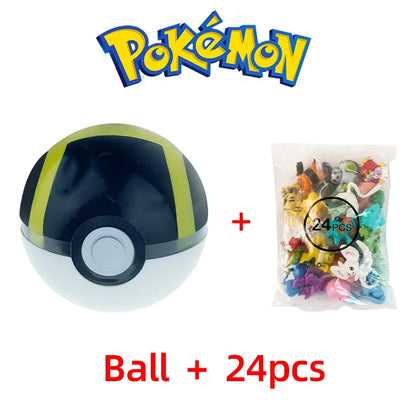 24PCS Pokémon Mini Figures Set – Pikachu Pokeball Tomy Anime Action Model Toys Collection Gift for Kids