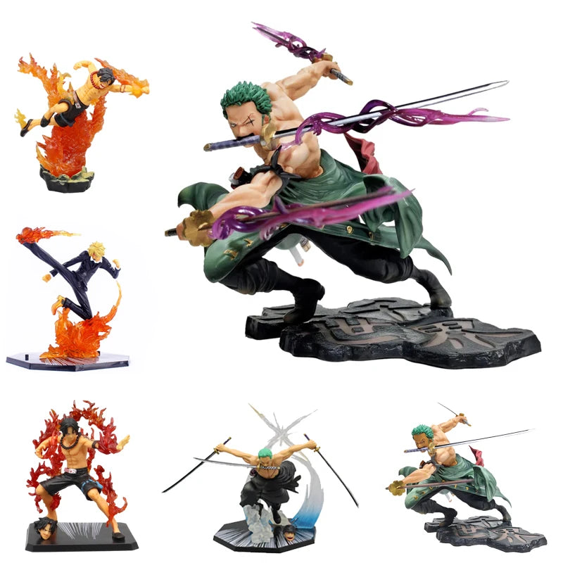 One Piece Luffy & Roronoa Zoro Anime Figure – Three Blade SA Maximum PVC Action Statue Collectible Model Toy