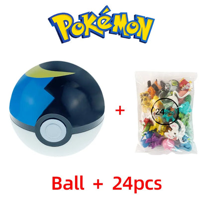 24PCS Pokémon Mini Figures Set – Pikachu Pokeball Tomy Anime Action Model Toys Collection Gift for Kids