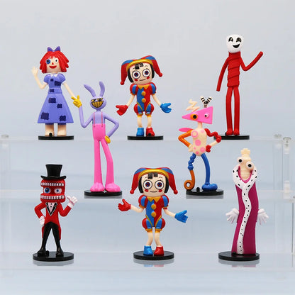 8PCS The Amazing Digital Circus Figures Set 2026 – Cartoon Anime Model Toys Collectible Gift for Kids & Fans