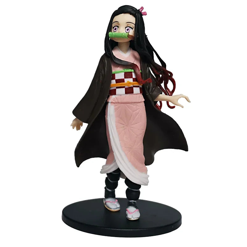 Demon Slayer Kimetsu No Yaiba Figures – Tanjiro Nezuko Zenitsu Inosuke Anime Action Figurine Model Toys