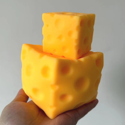 Giant Cheese Squishy Stress Ball – Slow Rising Sensory Fidget Toy for Anxiety Stress Relief Adults Kids