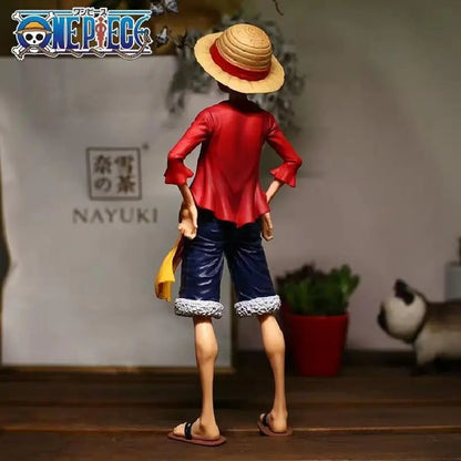 28CM One Piece Luffy Anime Figure – Face Changing Action Figurine with 3 Expressions Collectible Model Toy Gift for Fans