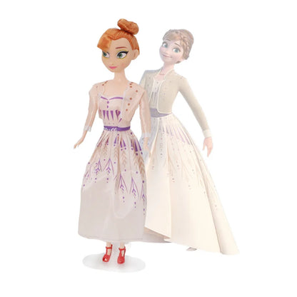 Frozen 2 Princess Elsa & Anna Dolls – 30CM Movable Joint Anime Figures Kids Christmas Gift Toys for Girls