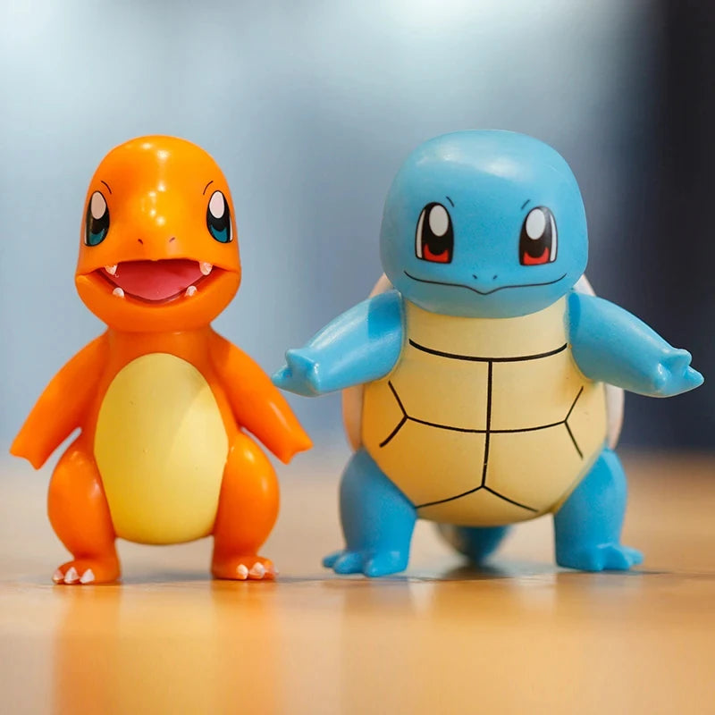 Pokémon Anime Figures Set – Pikachu Charmander Squirtle Bulbasaur Psyduck Jigglypuff Kawaii Collectible Toys for Kids Gift