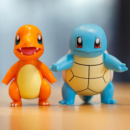 Pokémon Anime Figures Set – Pikachu Charmander Squirtle Bulbasaur Psyduck Jigglypuff Kawaii Collectible Toys for Kids Gift