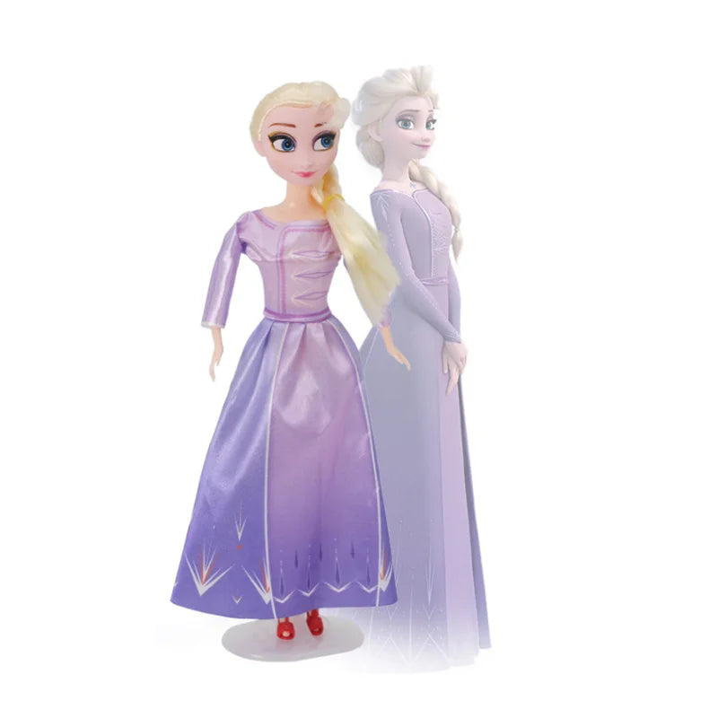 Frozen 2 Princess Elsa & Anna Dolls – 30CM Movable Joint Anime Figures Kids Christmas Gift Toys for Girls