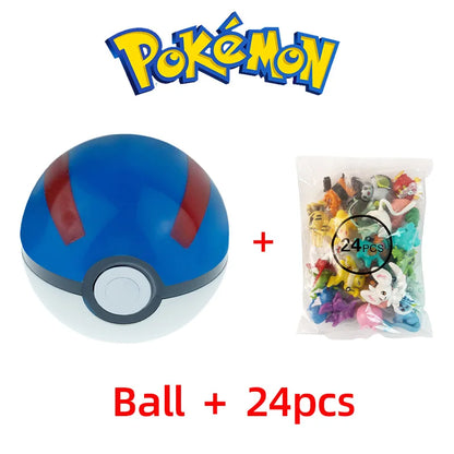 24PCS Pokémon Mini Figures Set – Pikachu Pokeball Tomy Anime Action Model Toys Collection Gift for Kids