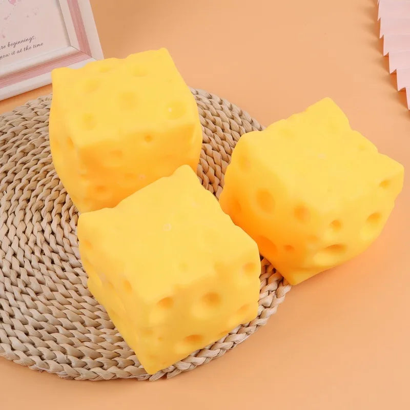 Giant Cheese Squishy Stress Ball – Slow Rising Sensory Fidget Toy for Anxiety Stress Relief Adults Kids
