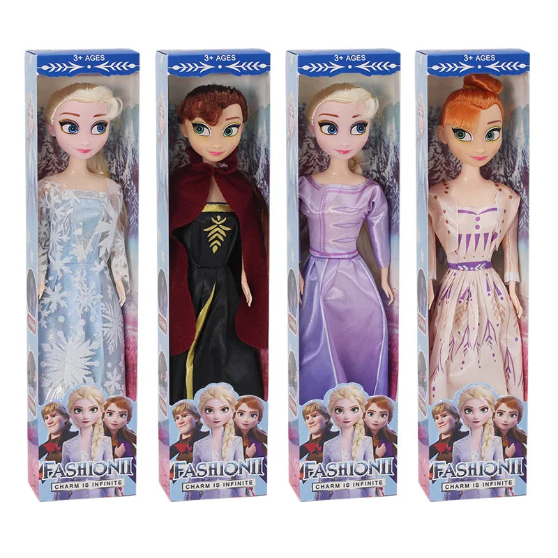 Frozen 2 Princess Elsa & Anna Dolls – 30CM Movable Joint Anime Figures Kids Christmas Gift Toys for Girls