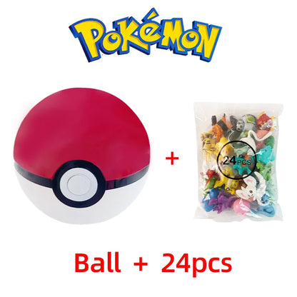 24PCS Pokémon Mini Figures Set – Pikachu Pokeball Tomy Anime Action Model Toys Collection Gift for Kids