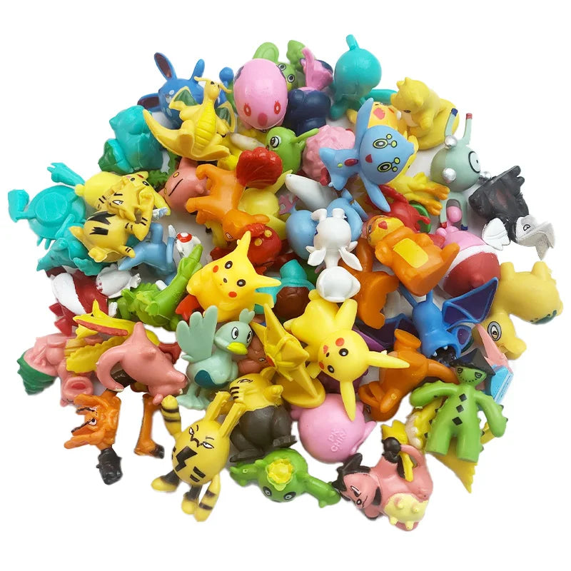 24PCS Pokémon Mini Figures Set – Pikachu Pokeball Tomy Anime Action Model Toys Collection Gift for Kids