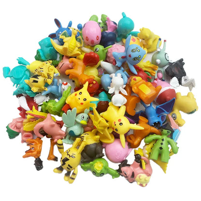 24PCS Pokémon Mini Figures Set – Pikachu Pokeball Tomy Anime Action Model Toys Collection Gift for Kids