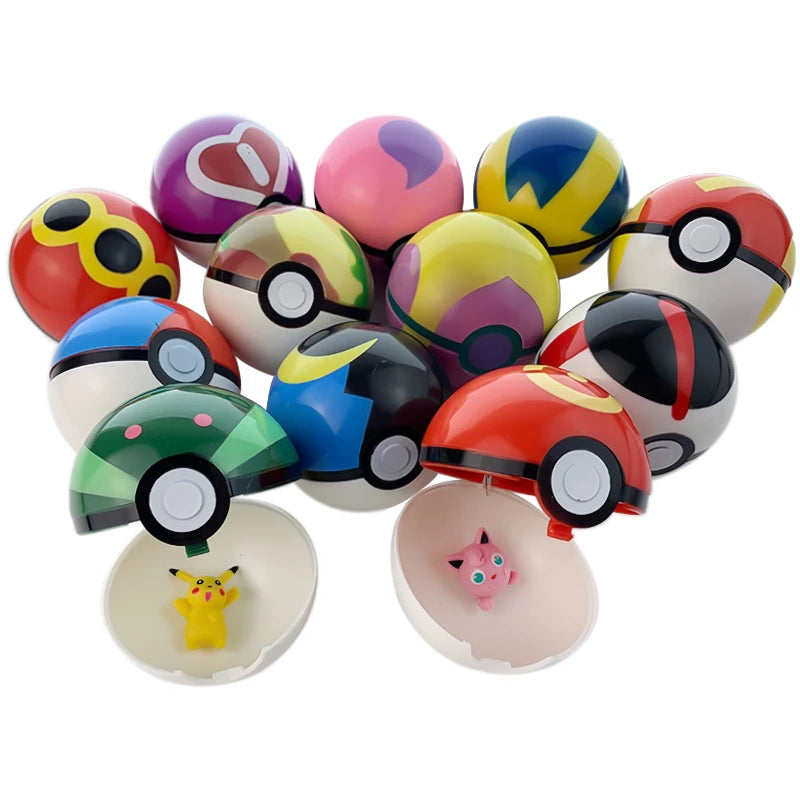 24PCS Pokémon Mini Figures Set – Pikachu Pokeball Tomy Anime Action Model Toys Collection Gift for Kids