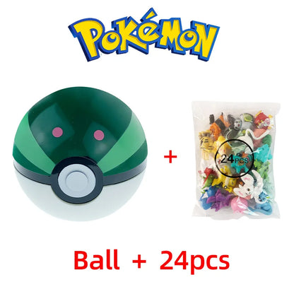 24PCS Pokémon Mini Figures Set – Pikachu Pokeball Tomy Anime Action Model Toys Collection Gift for Kids