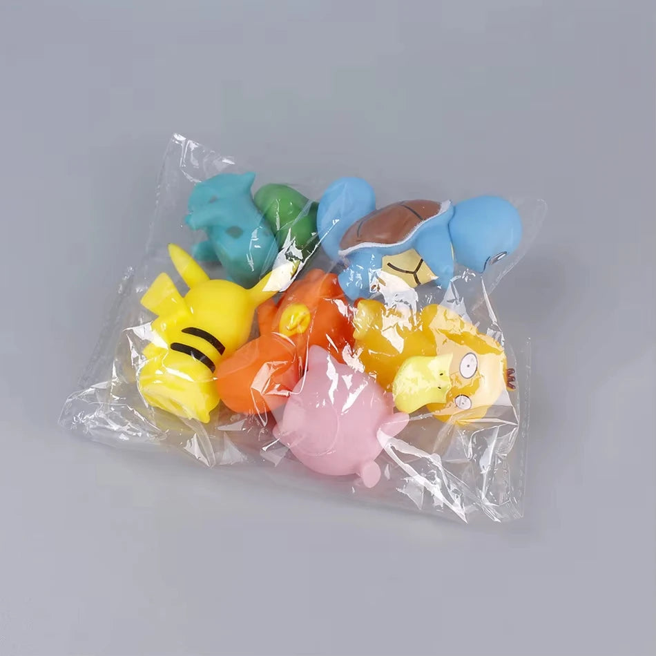 Pokémon Anime Figures Set – Pikachu Charmander Squirtle Bulbasaur Psyduck Jigglypuff Kawaii Collectible Toys for Kids Gift