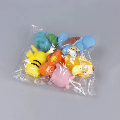 Pokémon Anime Figures Set – Pikachu Charmander Squirtle Bulbasaur Psyduck Jigglypuff Kawaii Collectible Toys for Kids Gift