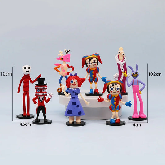 8PCS The Amazing Digital Circus Figures Set 2026 – Cartoon Anime Model Toys Collectible Gift for Kids & Fans