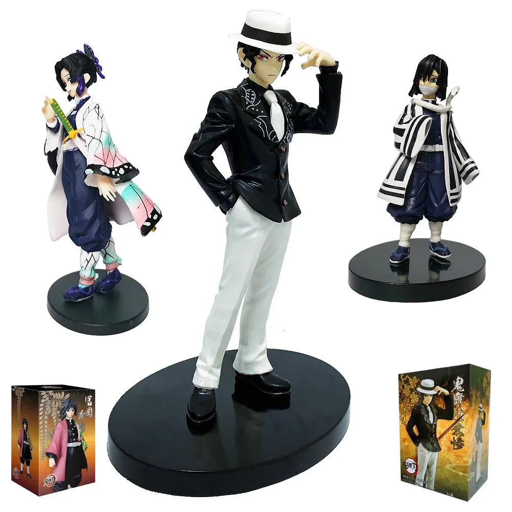 Demon Slayer Kimetsu No Yaiba Figures – Tanjiro Nezuko Zenitsu Inosuke Anime Action Figurine Model Toys