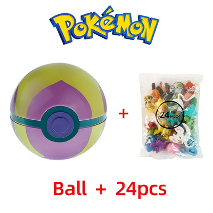 24PCS Pokémon Mini Figures Set – Pikachu Pokeball Tomy Anime Action Model Toys Collection Gift for Kids