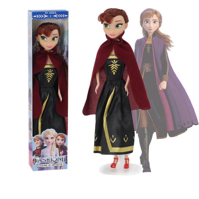Frozen 2 Princess Elsa & Anna Dolls – 30CM Movable Joint Anime Figures Kids Christmas Gift Toys for Girls