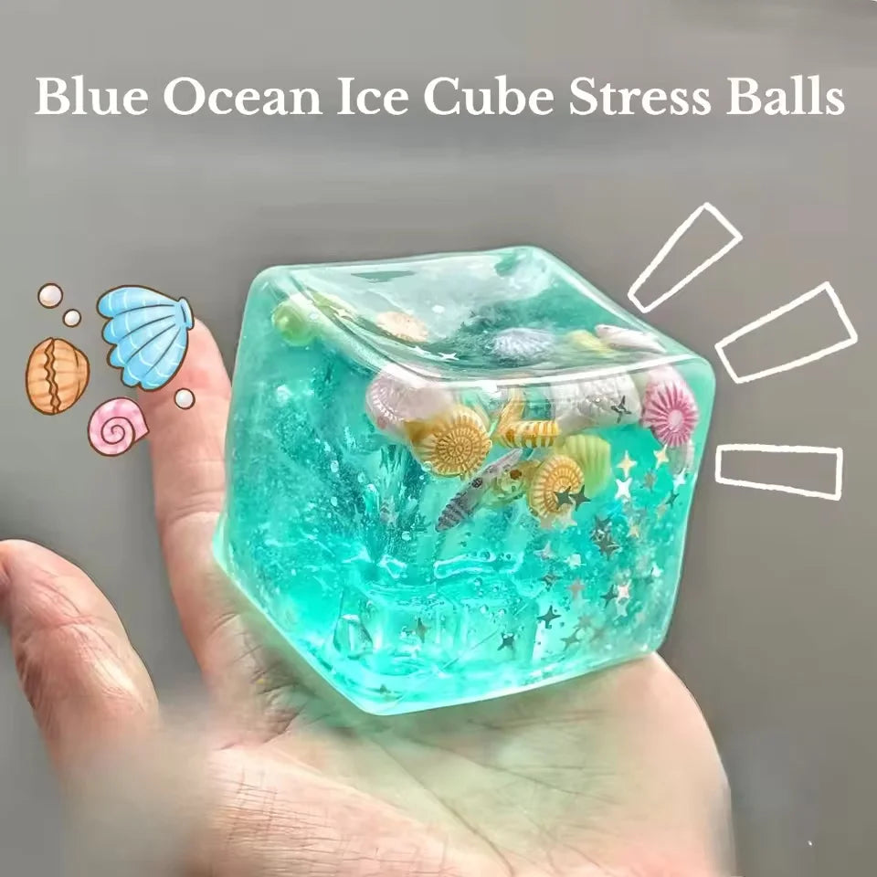 Ocean Squishy Stress Balls – Autism Sensory Fidget Toys for Anxiety Stress Relief Kids Adults
