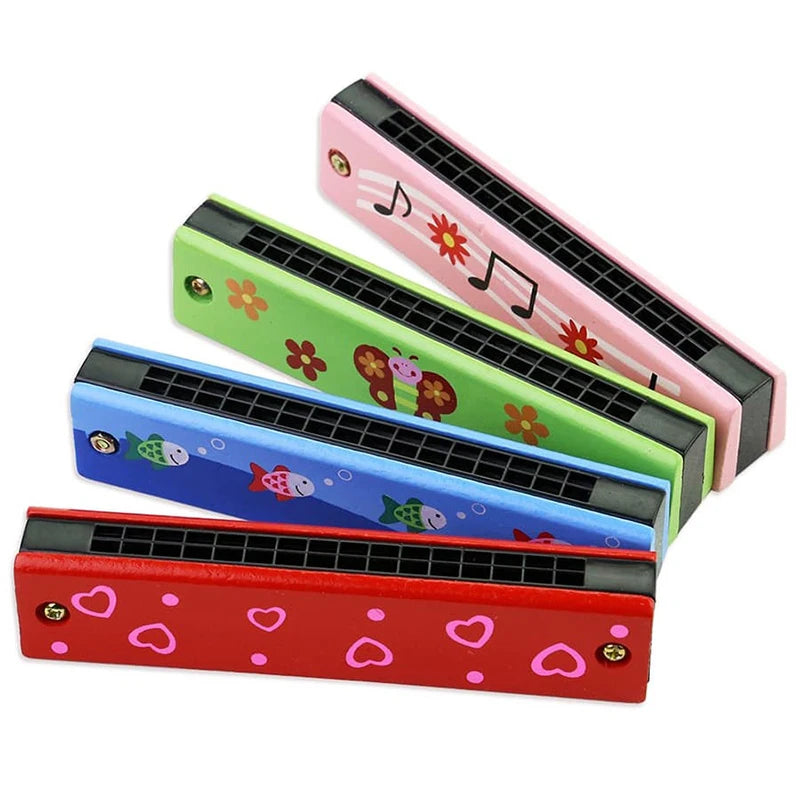 Kids Wooden Harmonica Toy – Beginner Musical Instrument for Early Learning Music Education
