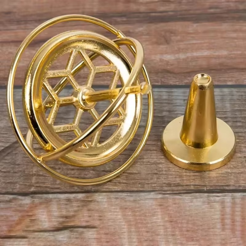Anti-Gravity Finger Gyroscope Spinner | Self-Balancing Metal Fidget Spin Toy | Stress Relief & Educational Desk Toy