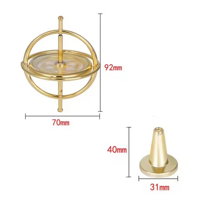 Anti-Gravity Finger Gyroscope Spinner | Self-Balancing Metal Fidget Spin Toy | Stress Relief & Educational Desk Toy