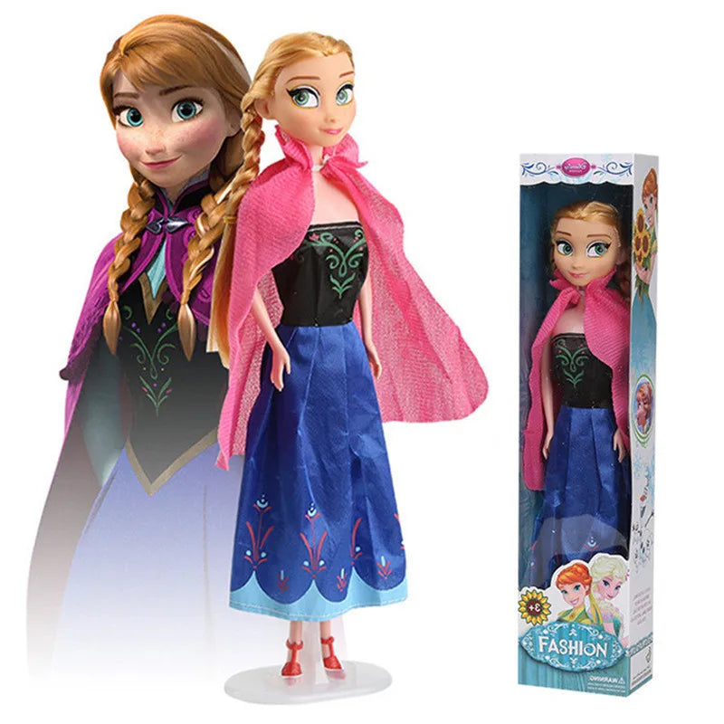 Frozen 2 Princess Elsa & Anna Dolls – 30CM Movable Joint Anime Figures Kids Christmas Gift Toys for Girls